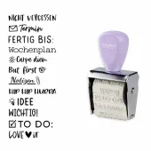 trodat® Creative Mini + Kissen Set - Bullet Journal (Pastell Lila)